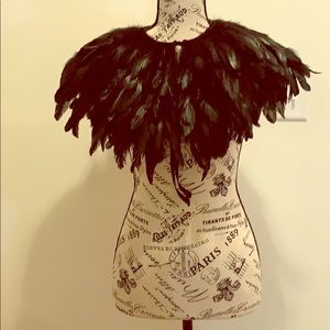 Bebe Feather Capelet